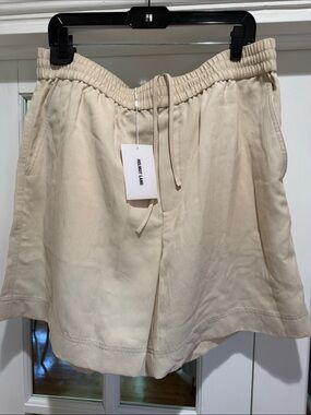 Helmut Lang Cream Drawstring Elastic-Waist  Men’s Shorts